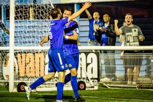 Concord Rangers 0-1 Wealdstone National League South Ricky Wellard Tom Hamblin Celebration You do NOT have permission to use this image unless it is accredited to Aqueous Sun Photography. Twitter: @aqueoussunphoto