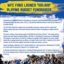 FANS LAUNCH ‘100:400’ PLAYING BUDGET FUNDRAISER