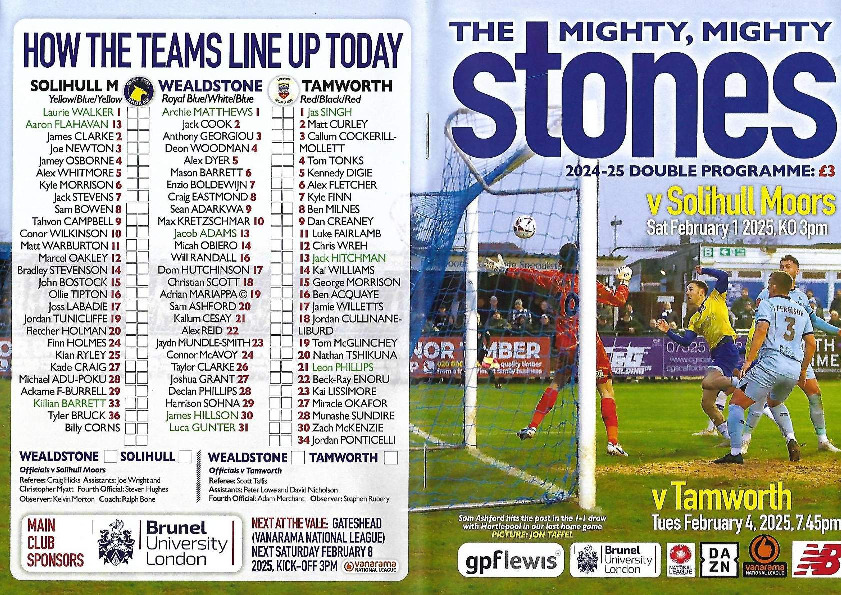 Wealdstone FC History » Match Programme 2024-25